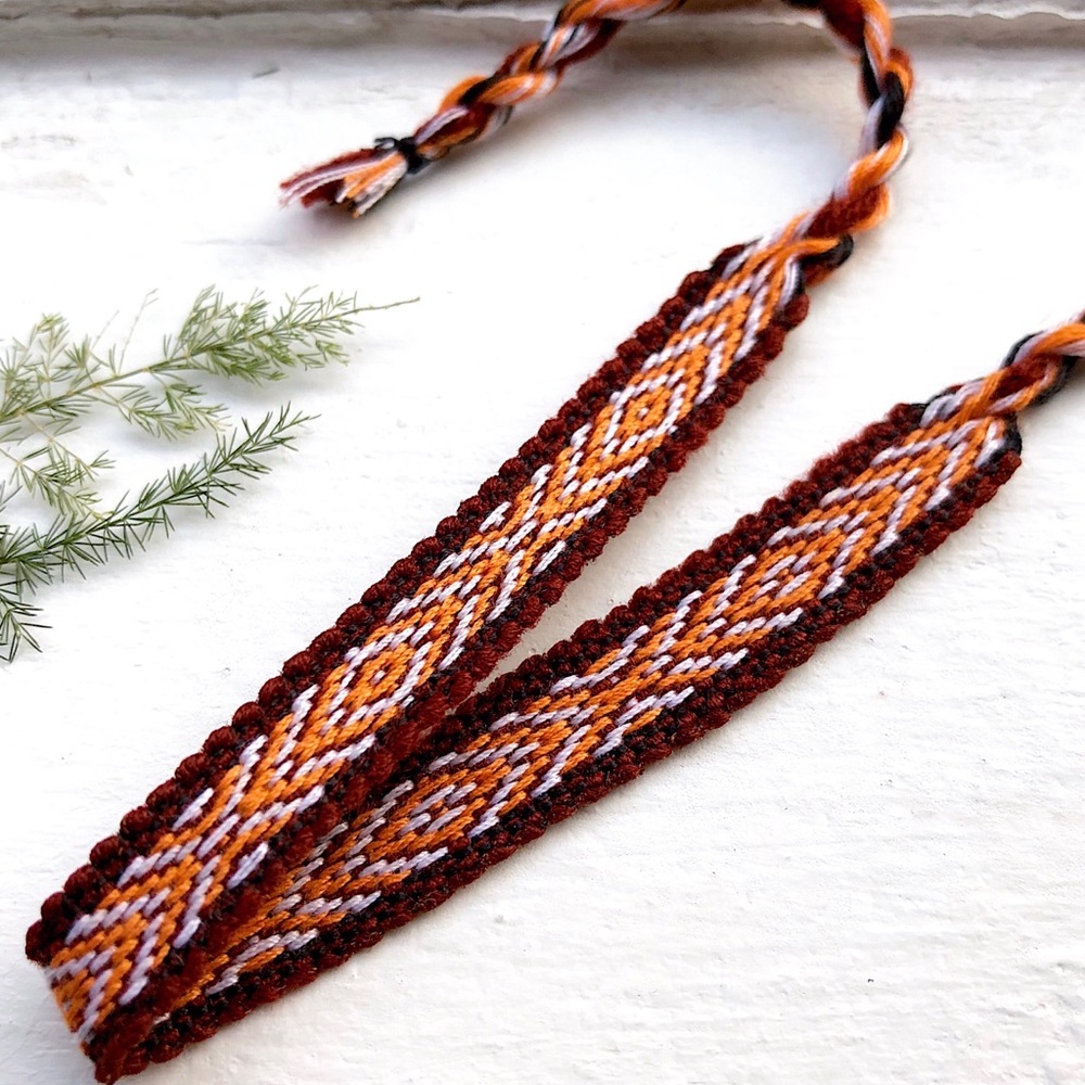 Rusty Brown/Orange Woven Bracelet